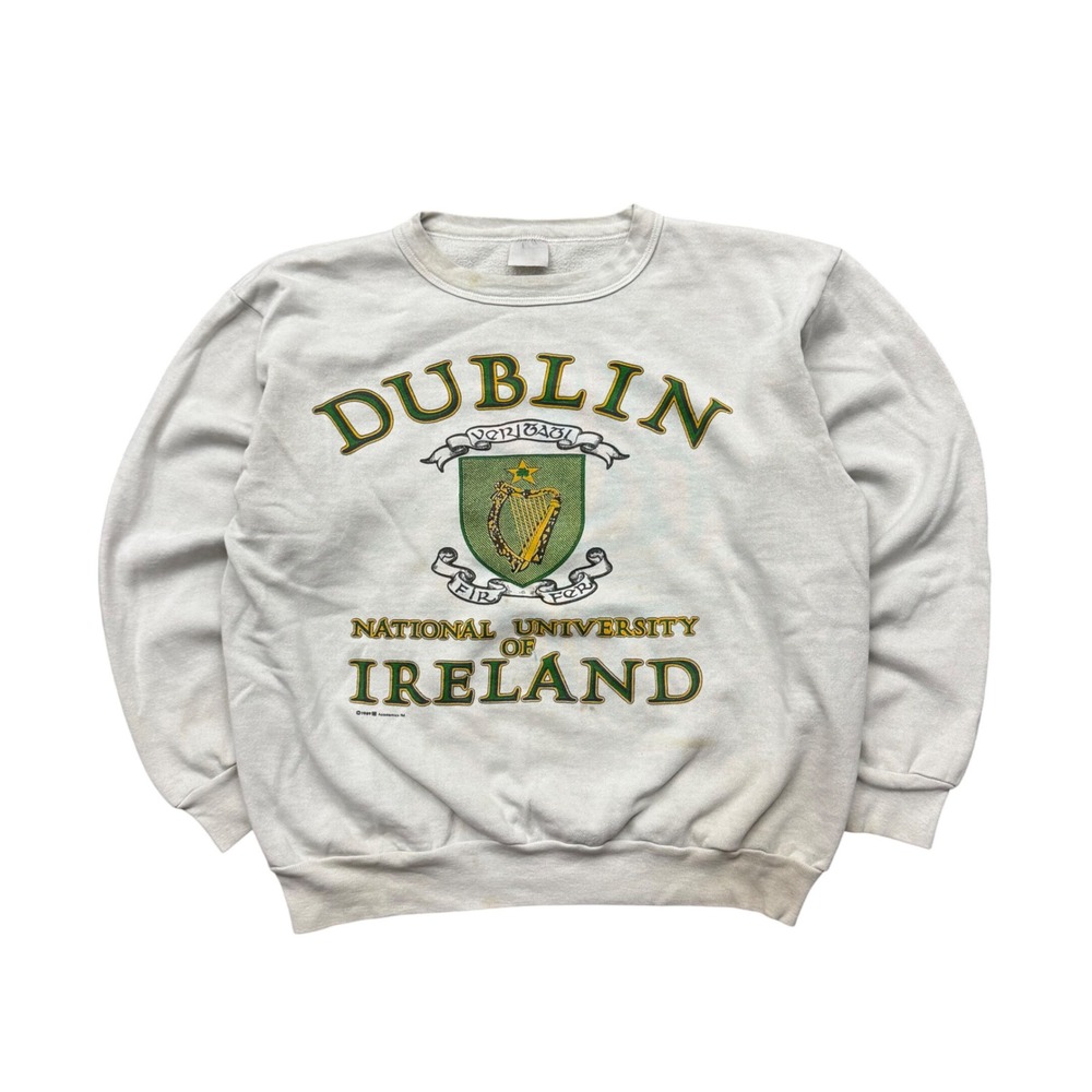 Vintage 1989 University of Ireland Dublin Crest Crewneck Sweatshirt